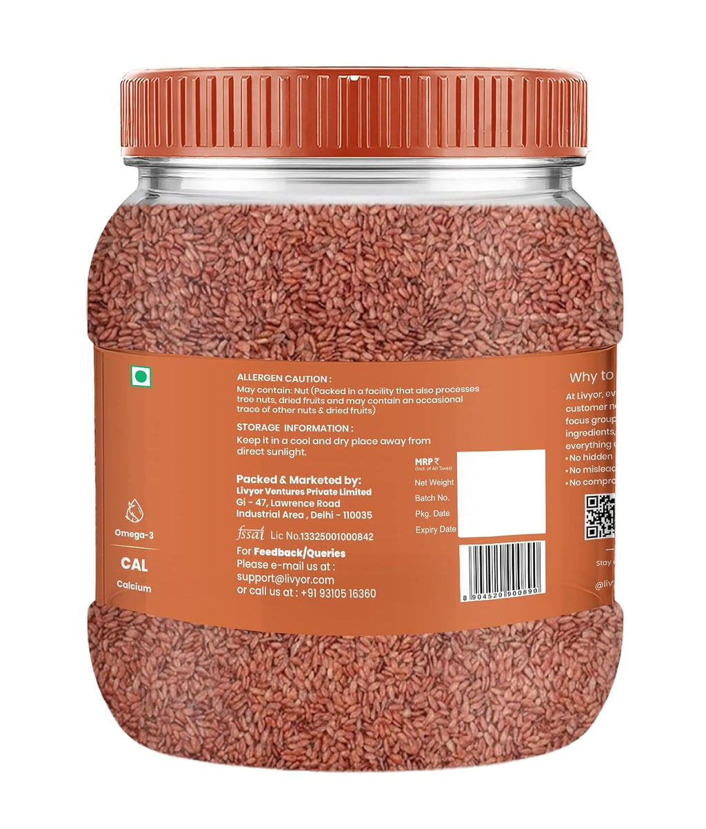 Livyor Premium Halim Seeds for eating - 400 g | Aliv seeds | Garden Cress Seeds | High in Fibre | Helps in hair growth | Rich in Omega 3 | Raw and Natural | Immunity Booster Super food | Pack of 1