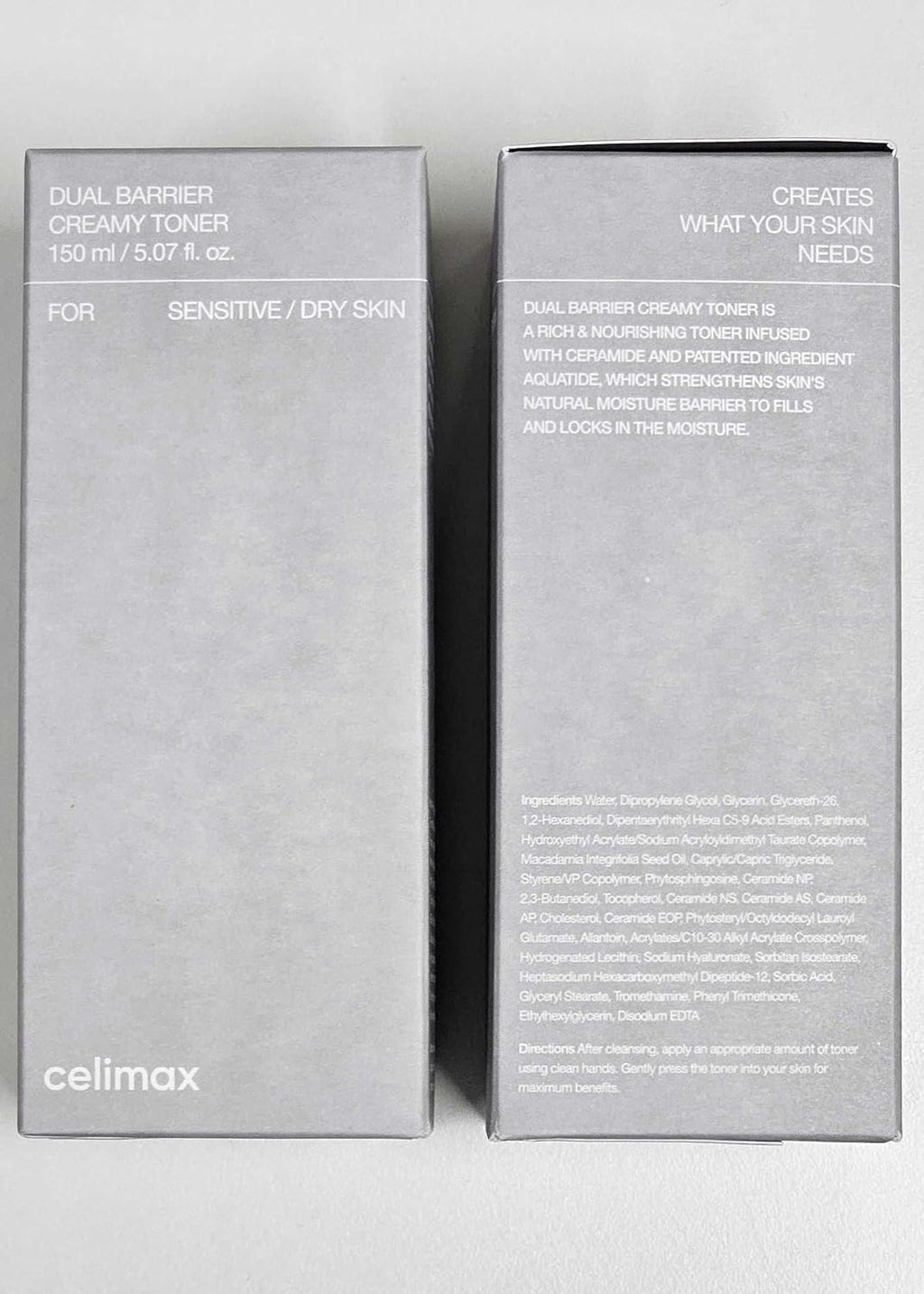 Celimax Dual Barrier Creamy Toner (150ml) with Ceramides, Peptides | Barrier Repair Hydrating Toner for Sensitive Skin | Oil-Free, Alcohol Free, Calming, Soothing, Non-Irritating | Korean Skincare