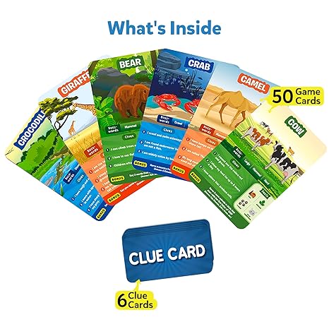 Skillmatics Card Game Guess in 10 Animal Kingdom Perfect for Boys Girls Kids and Families Who Love Board Games