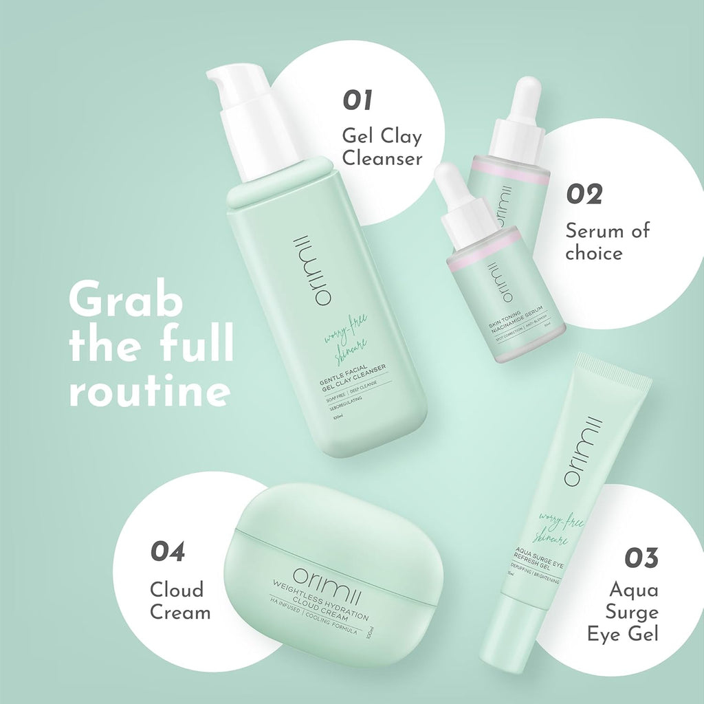 Orimii Under Eye Cream for Dark Circles | Enriched with Arctic Cloudberry (Natural Vitamin C) For Skin Brightening; Cucumber & Green Tea For Puffiness & Wrinkles Reduction - Gel Based, Fragrance Free Cream (15ml)