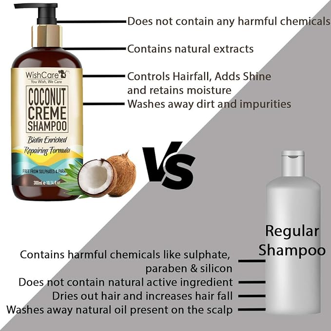 WishCare Coconut Creme Shampoo - 300 ml
