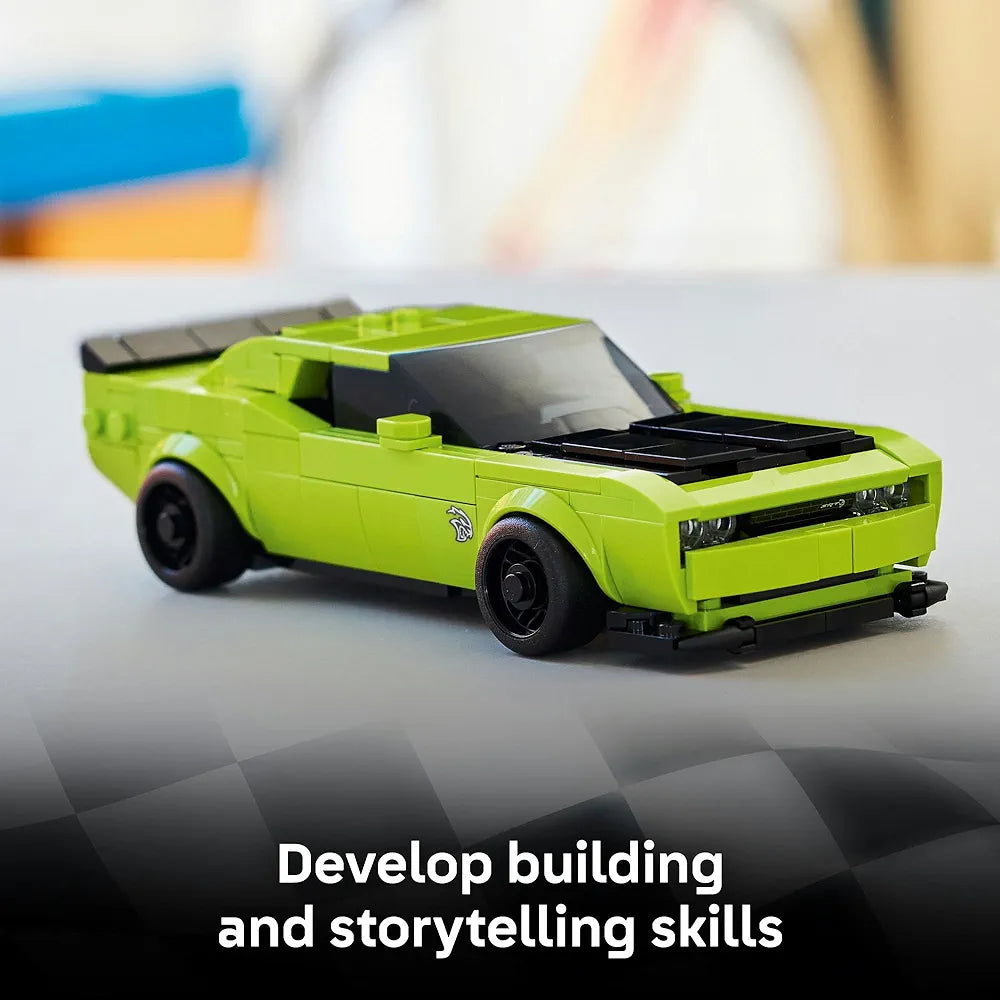 Lego Speed Champions Dodge Challenger SRT Hellcat Sports Car Toy 77237 Building Blocks Toys for 9+ Gift for Boys and Girls