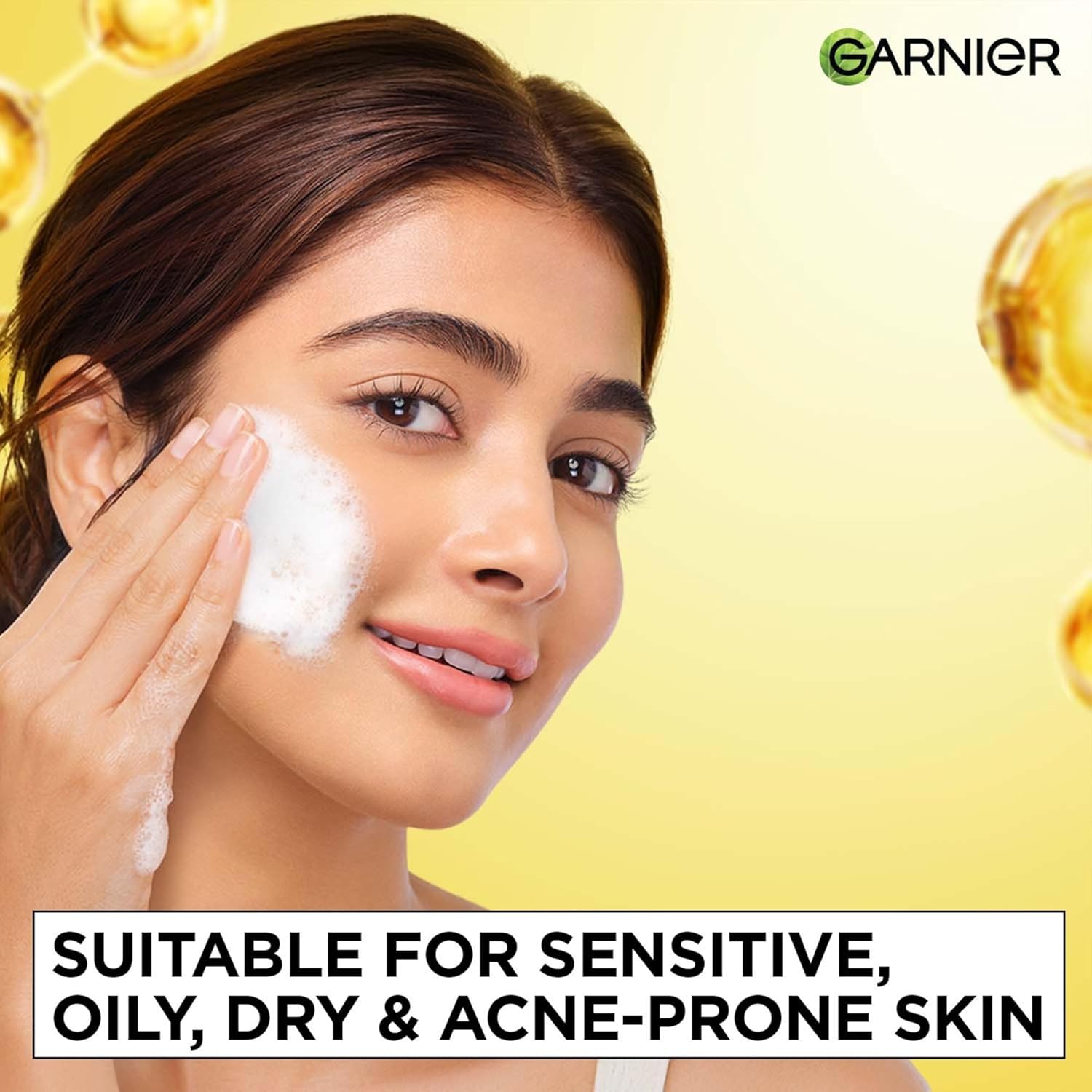Garnier Bright Complete Serum Cleanser 150gm | Deep Cleansing Face Wash with Vitamin C for Brighter, Radiant Skin