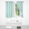 Divine Casa Textured Window Curtain 5 Feet Cameo Colour Green Soft Polyester Panel with Metal Eyelets for Home Decor (Pack of 1)