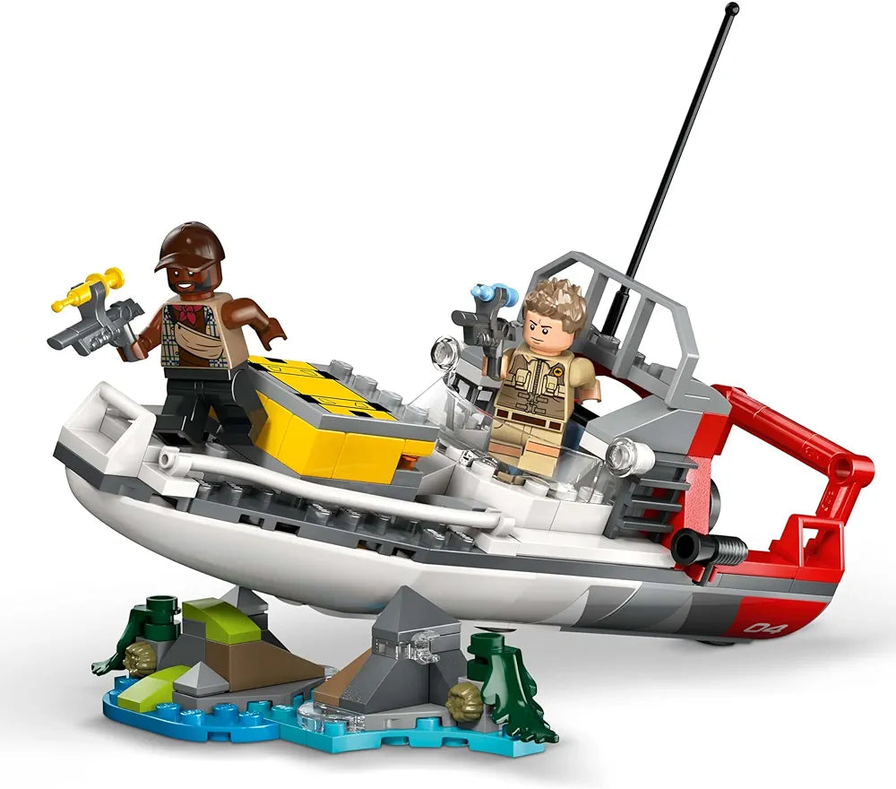 Lego Jurassic World Brick-Built Mosasaurus Boat Mission Toy Dinosaur Set 76974 Building Blocks Toys for 9+ Gift for Boys and Girls