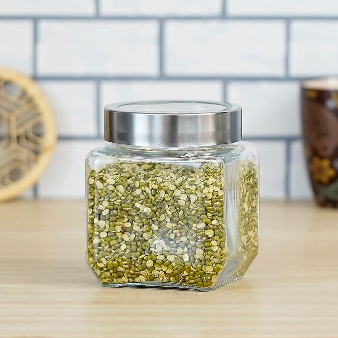 Femora Glass Jar - 500 Ml | 2 Pieces | Transparent