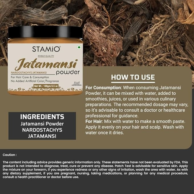 Stamio Jatamansi Powder - 100 gms