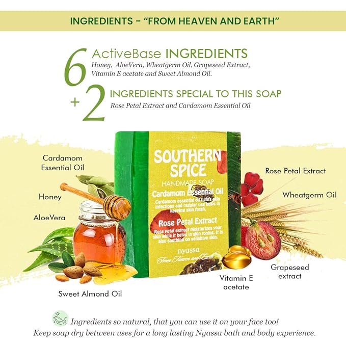 Nyassa Southern Spice Natural Bathing Handmade Soap - 150 Gms