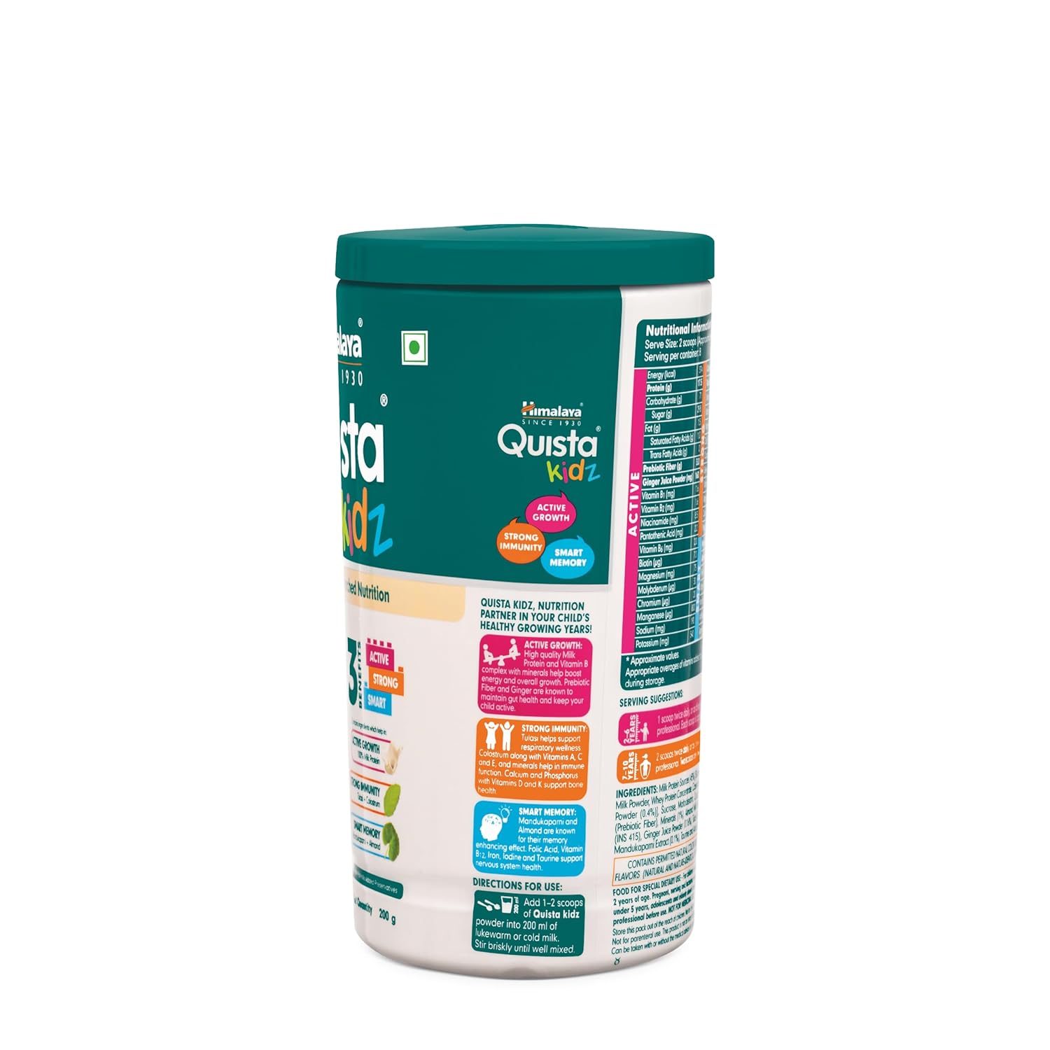 Himalaya Quista kidz | Chocolate Flavor | All-Round NutritionalFormulaFor Growing Children | Scientifically Researched NutritionFor Active, Strong, And Smart kids|200G