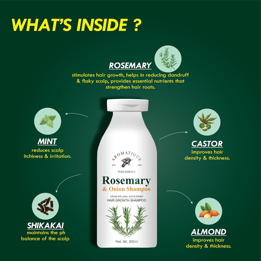 Aromatique Rosemary & Onion Shampoo - 300 ml