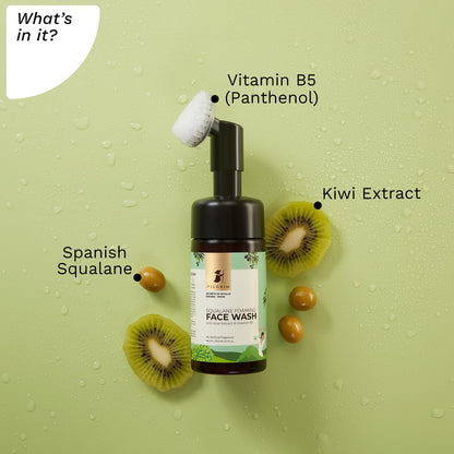 Pilgrim Spanish Foaming Face Wash With Kiwi Extracts & Aloe For Skin Hydration -120 ml