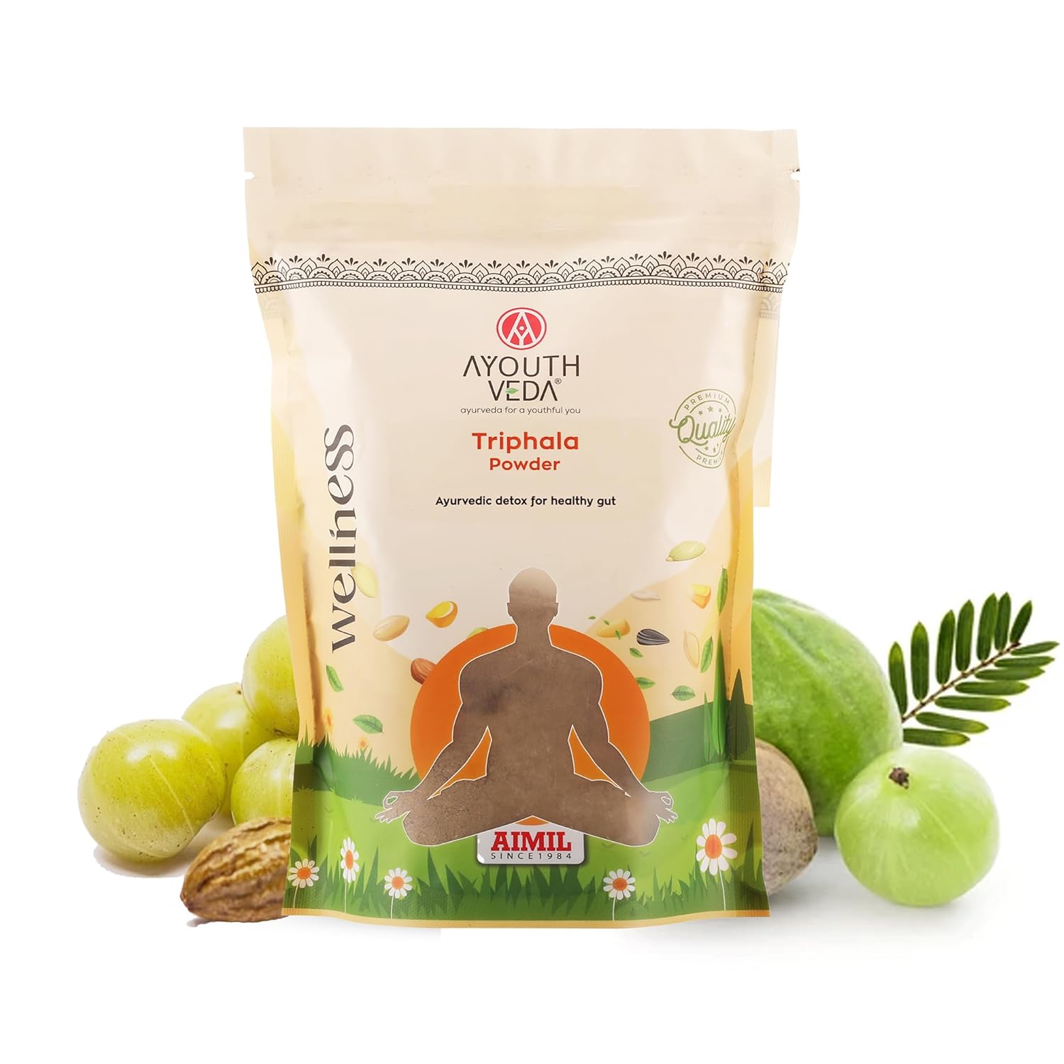 Ayouthveda Triphala Powder – Traditional Ayurvedic Blend for Daily Detox & Gut Health – Net Qty: 200g