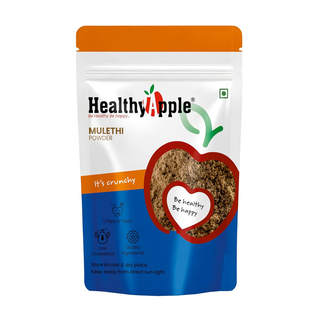 Healthy Apple Organic Liquorice/Mulethi Powder/Athimathuram Powder for Skin Whitening and Hair - 100Gm