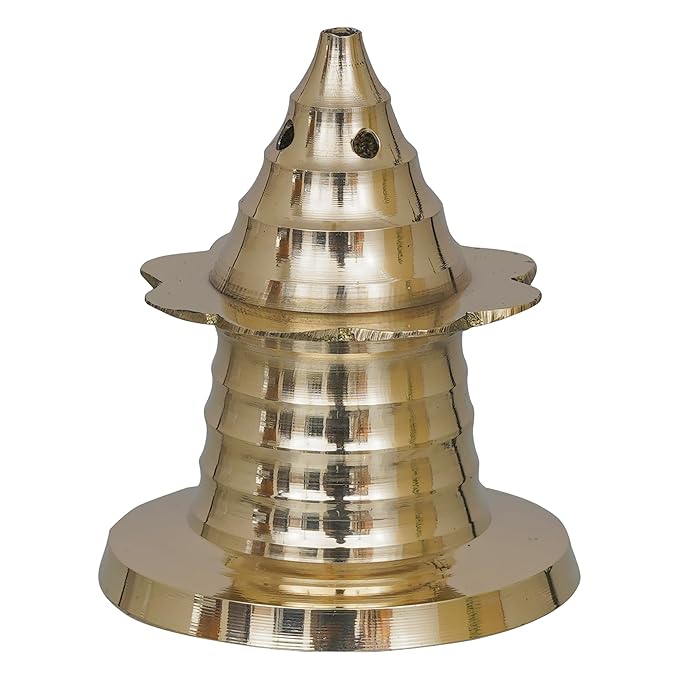 Ecraftindia Golden Brass Agarbatti Stand for Pooja | Incense Stick Holder | Agarbatti Holder | Incense Holder
