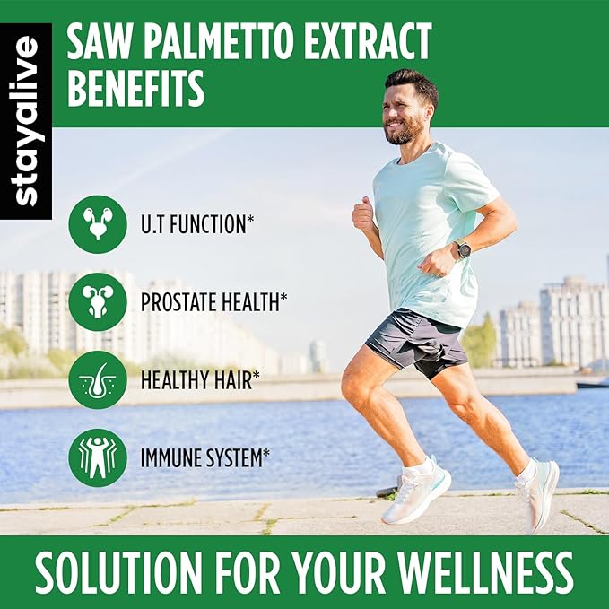 Stayalive Saw Palmetto Extract Capsules Equivalent To 17000Mg - 120 caps