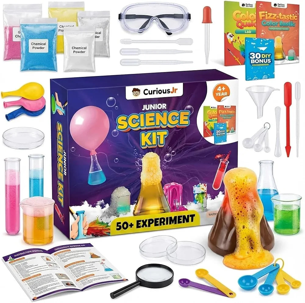 PW Junior Science Kit for Kids Age 4-14 Years Old, 50+ Science Experiments Including Diy