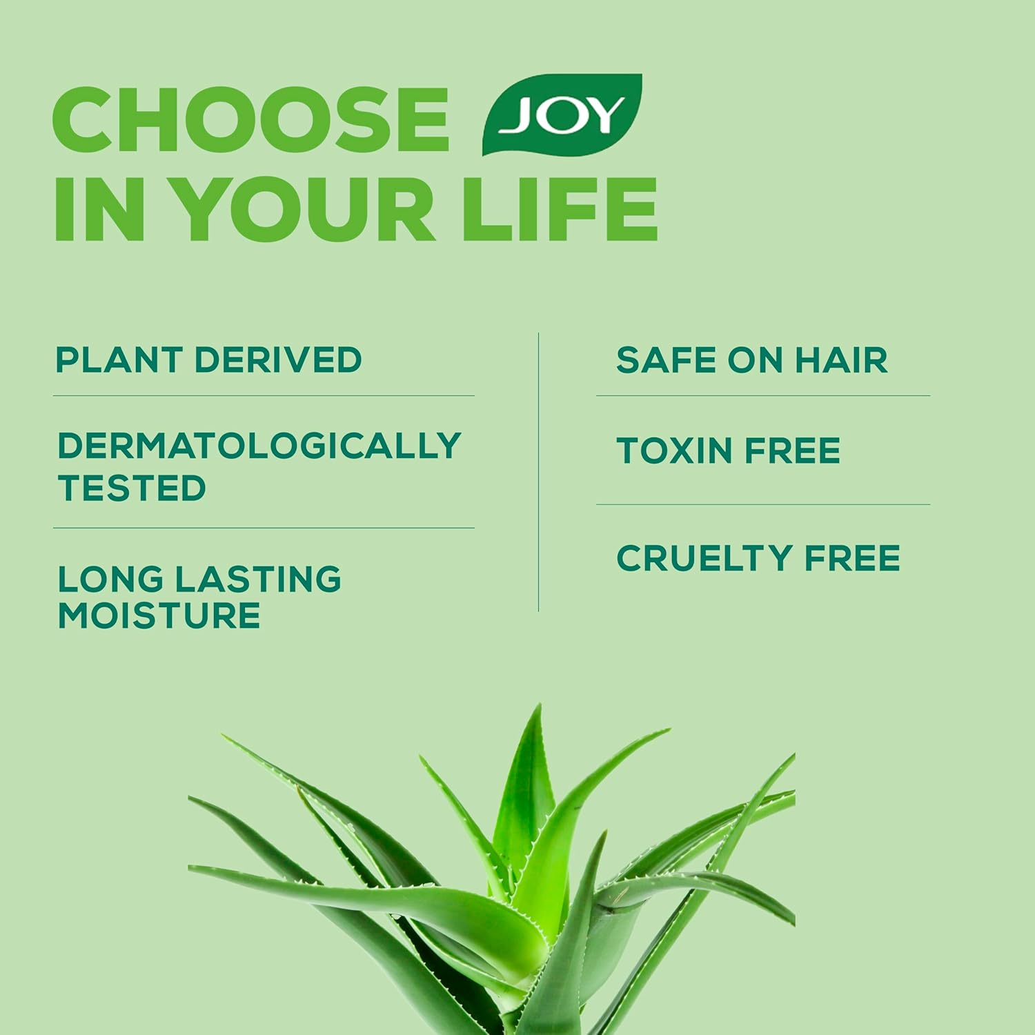 Joy Pure Aloe Light Moisturiser Skin Cream for Face, Hands & Body (500ml) | 48H Hydration | Non-Sticky | Soothing, Brightening & UV Protection | For Dry to Oily Skin
