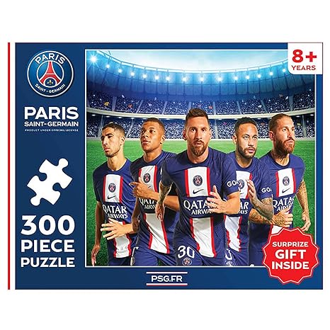 Popcorn Games & Puzzles Kid Popcorn Games Premiership Soccer Paris Saint Germain 300 Zigsaw 8+Messi Neymar