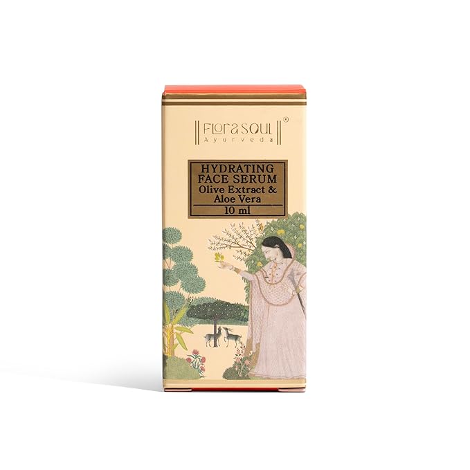 FloraSoul Ayurveda Hydrating Face Serum With Olive Oil Extract & Aloe Vera - 10 ML