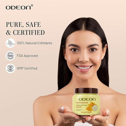 Odeon Turmeric & Yogurt Body Scrub - 300 ml
