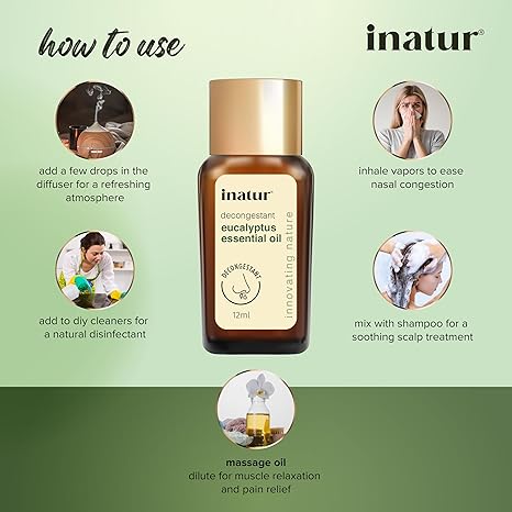 Inatur Eucalyptus Essential Oil - 12 ml