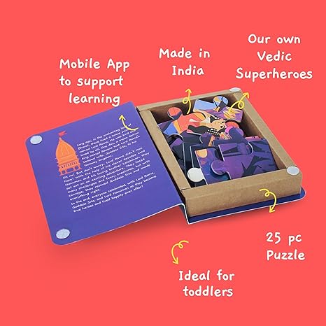 Toynama Educational Toys for Kids The Epic Trio 25 Pcs Jigsaw Puzzles Ages 2+ Cultural Interactive