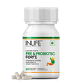 INLIFE Prebiotic and Probiotics Forte Supplement for Men & Women 25 billion CFU with 14 Strains | Digestion Gut & Immunity Health Supplement - 60 Capsules (Pack of 1)