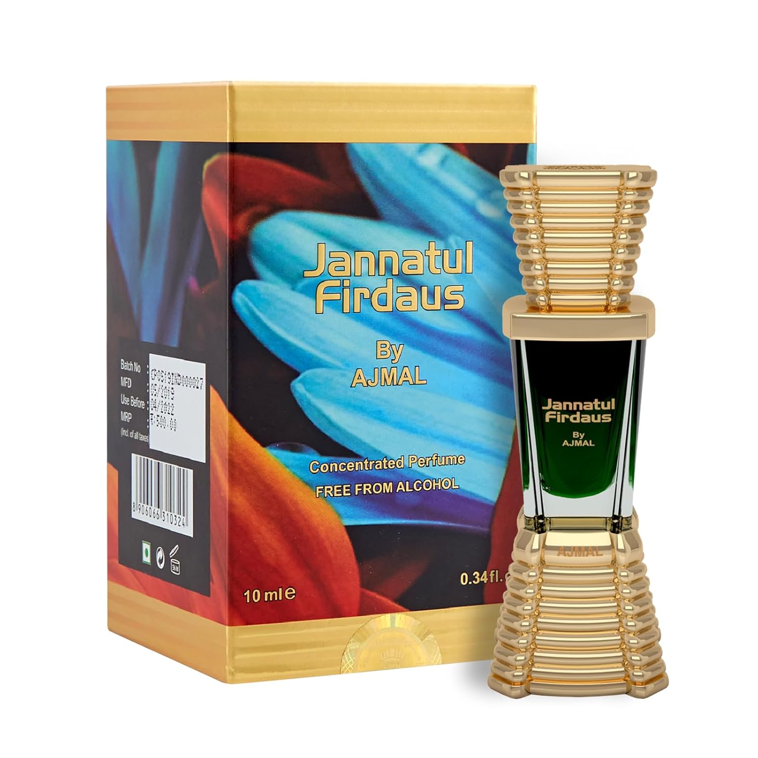 Ajmal jannatul Firdaus Concentrated Oriental Perfume Free From Alcohol 10ml for Unisex