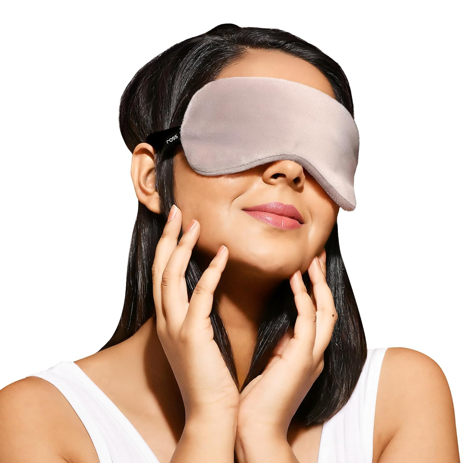 Ross Breathable Fabric Sleep Eye Mask â€“ Ultra-Soft, Smooth & Cozy with Adjustable Strap for Ultimate Comfort, Light Blocking & Deep Sleep â€“ Perfect for Travel, Meditation, Naps, Relaxation & Stress Relief - Grey