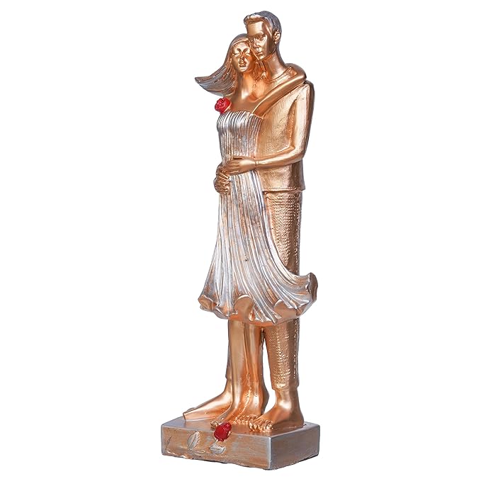 Ecraftindia Romantic Hugging Couple Statue Human Figurines Decorative Showpiece