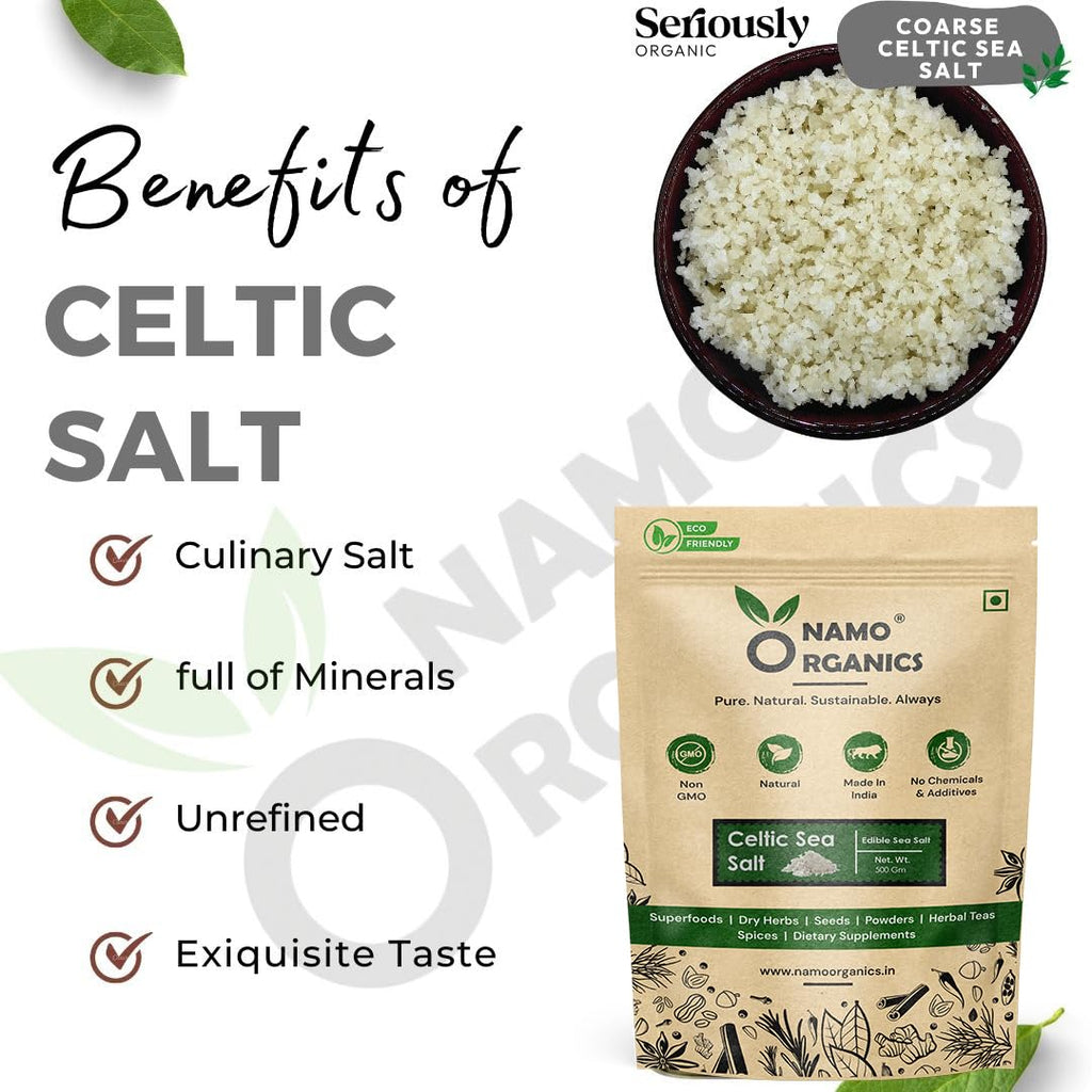 Celtic Sea Salt – 1 kg | Unprocessed & Purely Organic, Rich in Minerals, No Additives | Perfect for Cooking, Seasoning & Health Benefits
