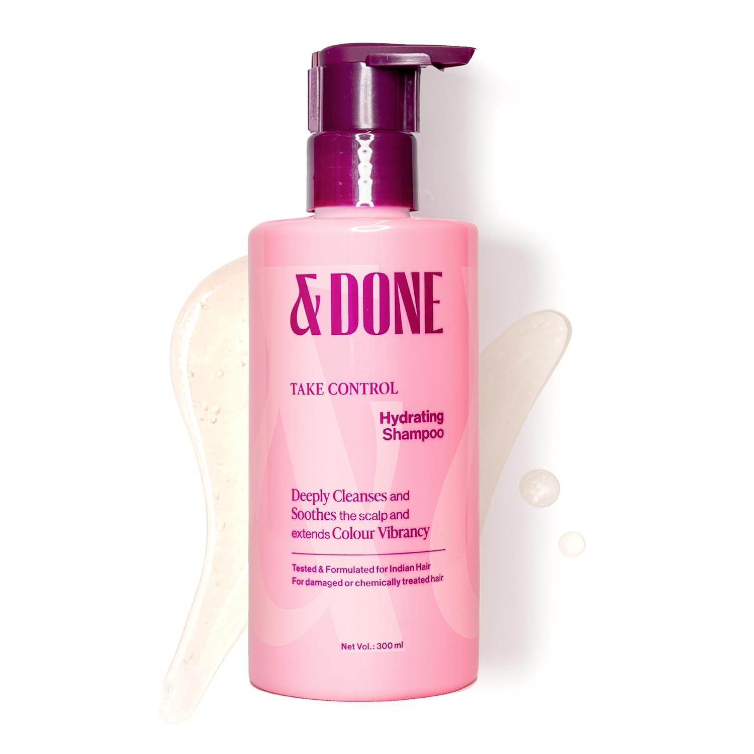 Hydrating Shampoo, Dry Hair, Frizzy Hair, Bond Repair, Moisturizing, Nourishing, Strengthening, Frizz Control, Hair Repair, Chemically Treated Hair, SLS Free, Paraben Free, Salon Care, Hair Care, 300ml