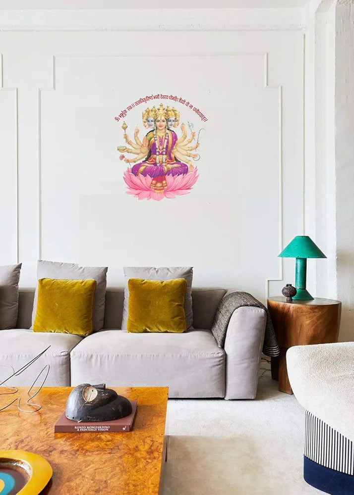Rangoli White Glossy Vinyl Wall Sticker Premium Self-Adhesive Waterproof Parent-13 Design-5