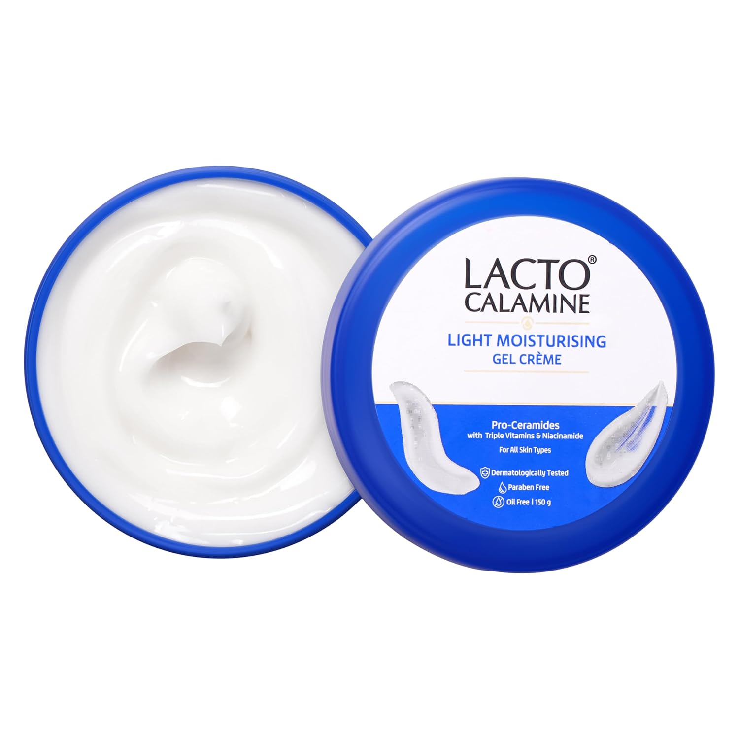 Lacto Calamine Light Moisturising Gel CrÃ¨me| Pro Ceramides, Niacinamide & Triple Vitamins| Moisturizer Suitable for oily skin|150G|