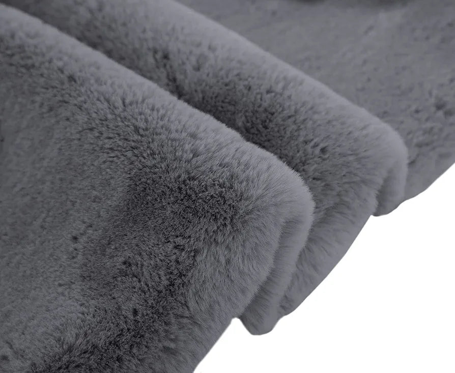 Luxe Home International Ruffle Bath Mat 40X60 Cm Colour Grey