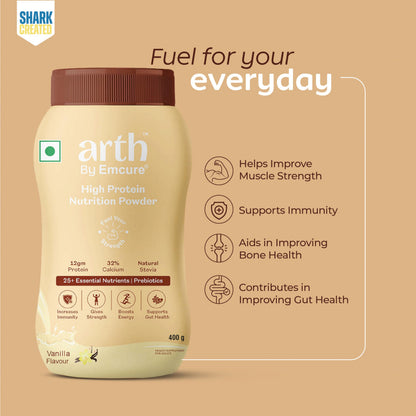 Arth High Protein Nutrition Powder - Vanilla Flavour