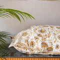 Urban Space Serene Bedsheet for Double Bed 2 Pillow Covers (Colour Guldaudi Floral Brown)