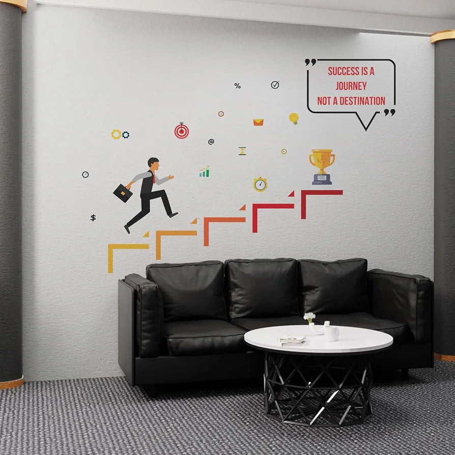 StickMe Success is a Journey Office Inspiration Motivational Quotes Wall Sticker Premium Large - 230 x 160 cm