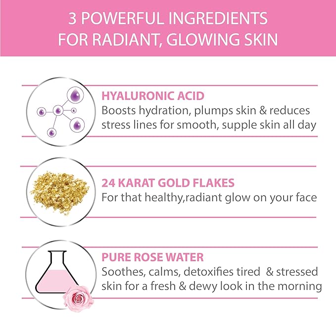Iba Must Have Dream Glow Sleeping Mask With 24k Gold Overnight Radiant Face Pack - 100 Gms