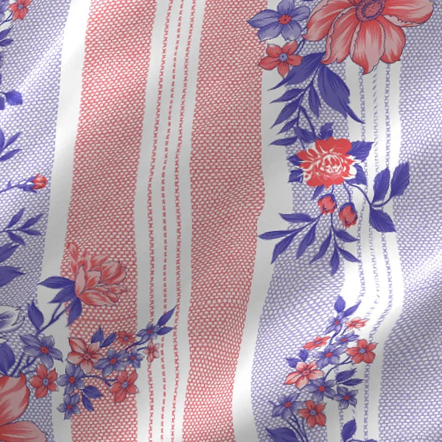Layers Pavia Cotton Bedsheet Set for All Seasons Lightweight 104 TC Queen Size Peach Purple