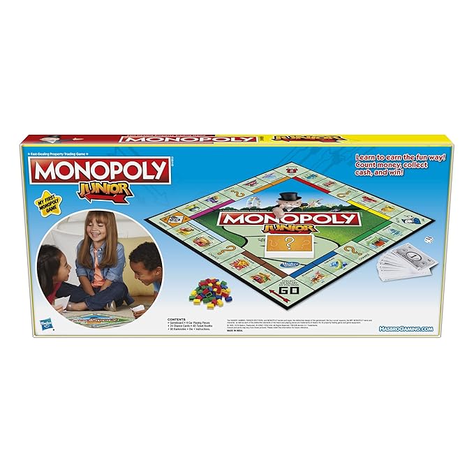 Hasbro Gaming Monopoly Kid's Great Introduction to The Junior Board Game for Ages 5 and Up