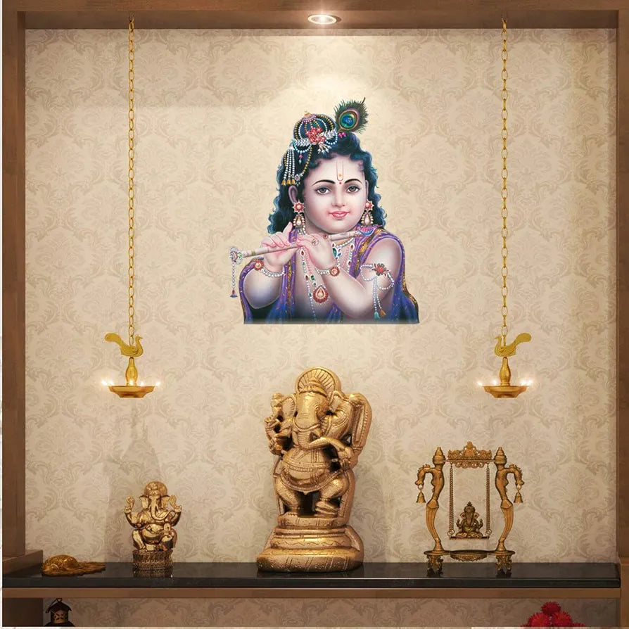 Rangoli White Glossy Vinyl Wall Sticker Premium Self-Adhesive Waterproof Parent-5 Design-17