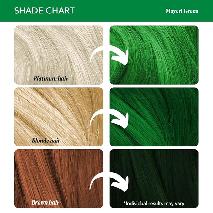 Paradyes Semi-permanent Mayeri Green Diy Conditioner Based Hair Colour - 120 Gms