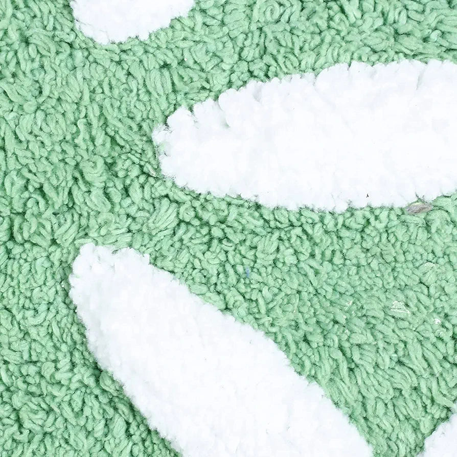 Saral Home Cotton Bathmat with Contour mat Colour Green