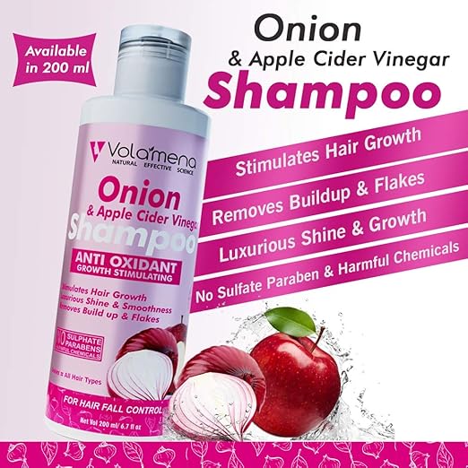 Volamena Onion & Apple Cider Vinegar Hair Shampoo - 200 ml