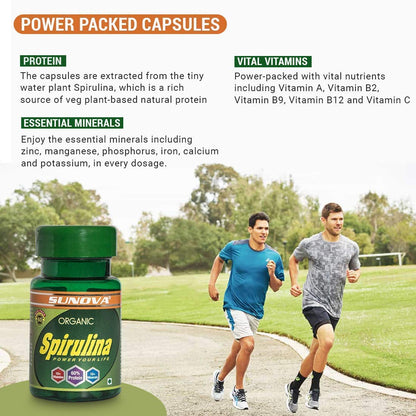 Sunova Organic Spirulina Tablets Natureâ€™s Own Superfood - 60 tabs