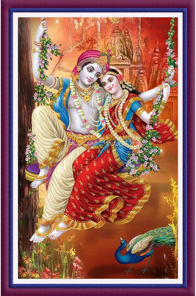 Rangoli MDF Wall Stick Decorative Panel 12x18 Wall Art P-1 Design-9