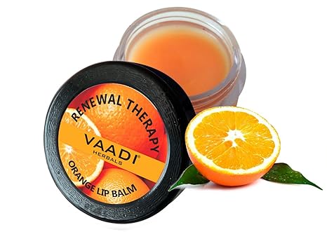 Vaadi Herbals Lip Balm, Orange and Shea Butter - 10 gms
