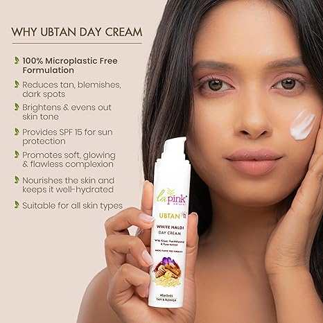 La Pink Ubtan White Haldi Day Cream - 50 gms