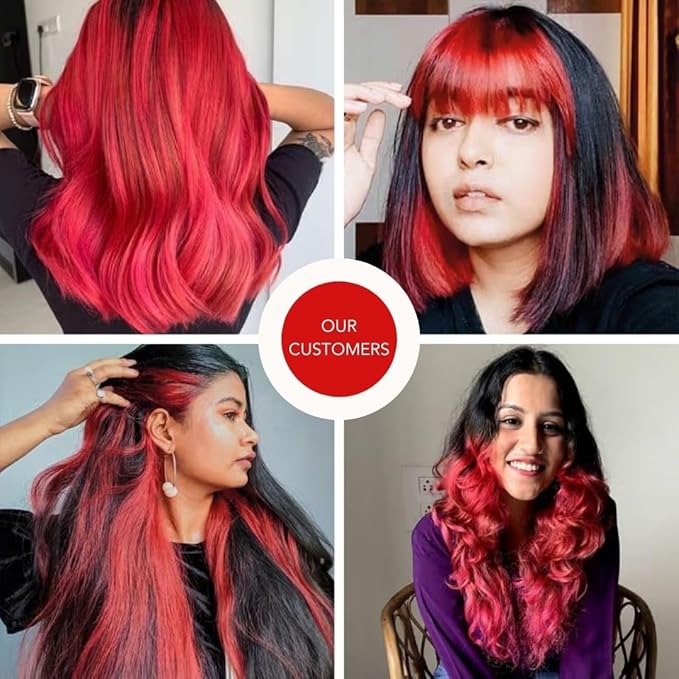 Paradyes Top-up Semi-permanent Rubra Red Diy Conditioner Based Hair Colour - 120 Gms